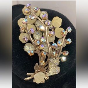 Rare Vintage Floral Spray Brooch